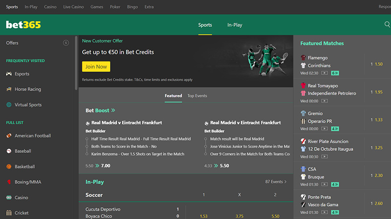 bet365 review interface